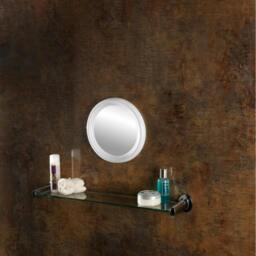 Rackhams Round Wall Mirror - White - One Size - White