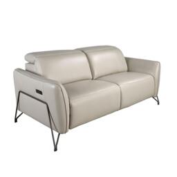 Rackhams Relax sofa in sand leather 6264/6276 - 213 x 111 x 104 - Sand - Darkened steel - 3 - thumbnail 3