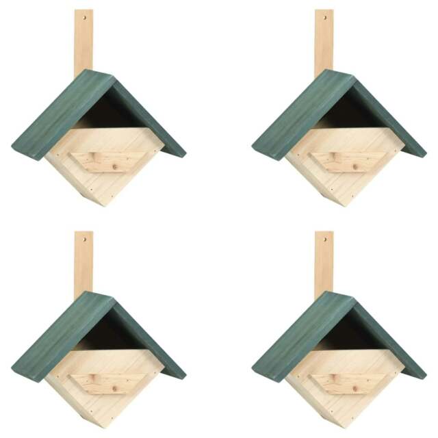 Rackhams Bird Houses 4 pcs 24x16x30 cm Firwood