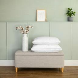 Rackhams Soft as Down Pillows - Medium/Firm - Square - Pair - thumbnail 4