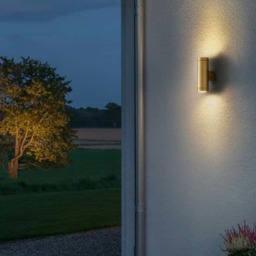 Rackhams 6 Watt LED Brass Up Down Outdoor Wall Light - thumbnail 4