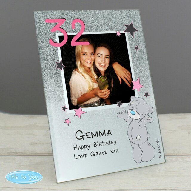 Rackhams Personalised Me To You Sparkle & Shine 4x4 Glitter Glass Photo Frame - image 1