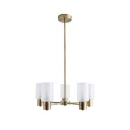 Rackhams Maya 5-Light Antique Brass Semi-Flush Ceiling Light - thumbnail 3