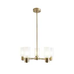 Rackhams Maya 5-Light Antique Brass Semi-Flush Ceiling Light - thumbnail 2