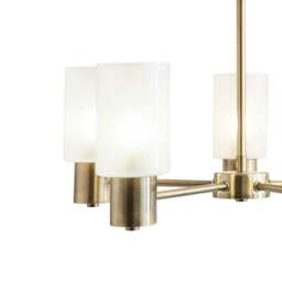 Rackhams Maya 5-Light Antique Brass Semi-Flush Ceiling Light - thumbnail 4