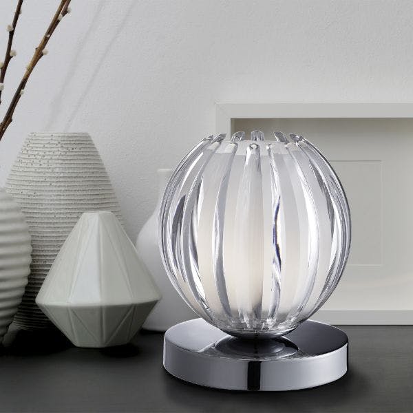 Rackhams Sanday 13cm Touch Table Lamp Clear Small - image 1
