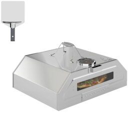Rackhams Outdoor BBQ Pizza Oven with Thermometer for Gas/Charcoal BBQ Grills - thumbnail 2