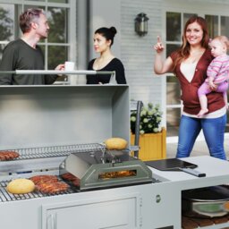 Rackhams Outdoor BBQ Pizza Oven with Thermometer for Gas/Charcoal BBQ Grills - thumbnail 1