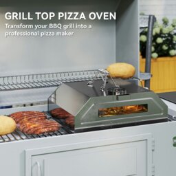 Rackhams Outdoor BBQ Pizza Oven with Thermometer for Gas/Charcoal BBQ Grills - thumbnail 3