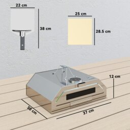 Rackhams Outdoor BBQ Pizza Oven with Thermometer for Gas/Charcoal BBQ Grills - thumbnail 5