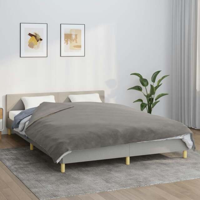 Rackhams Weighted Blanket with Cover Grey 200x200 cm 9 kg Fabric