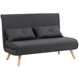 Rackhams Click Clack Sofa Bed, 2 Seater Bed Settee for Living Room, Grey - Green - thumbnail 2