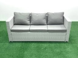 Rackhams Outdoor Rattan Garden Furniture Set with Grey Cushions Luxury 5 Seater with Side Table and Coffee Table For Conservatory,Patio - thumbnail 4