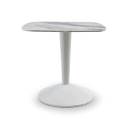 Rackhams Iona Small Square Dining Tables - Brass Brushed - Brass Brushed - Brown Marble - thumbnail 6