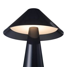 Rackhams Gloss Black Rechargeable Touch Dimmable Table Lamp with Matching Metal Shade - thumbnail 2