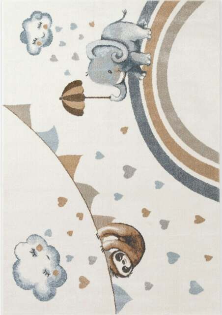 Rackhams Boho Kids Walk like an Elephant Rainy Party Rug - 160X230 cm - image 1
