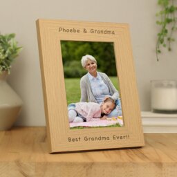 Rackhams Personalised 5x7 Potrait Wooden Photo Frame - thumbnail 2