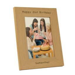 Rackhams Personalised 5x7 Potrait Wooden Photo Frame - thumbnail 1