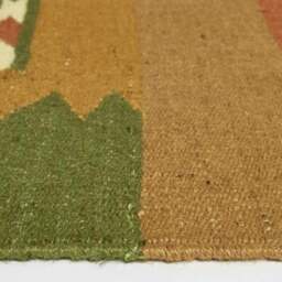 Rackhams Lundi Orange & Green Kilim Cotton & Jute Rug - 160 x 230 cm - thumbnail 5