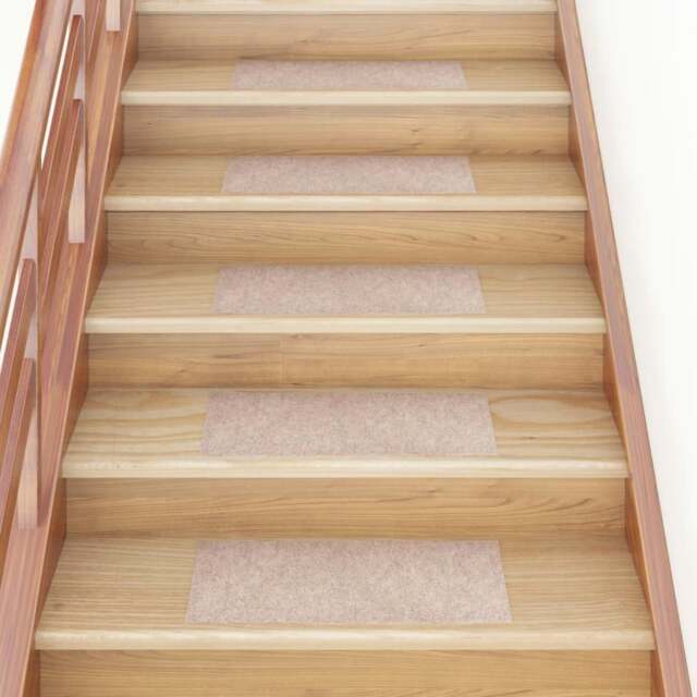 Rackhams Self-adhesive Stair Mats Rectangular 15 pcs 60x25 cm Light Brown