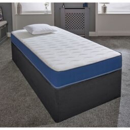 Rackhams Hybrid Memory Foam & Pinna-Coil Mattress - Soft/Medium Cooltouch+ Breathable - Blue - 1 - 2ft6 Shorty Small Single Mattress (75cm x 175cm) - thumbnail 4
