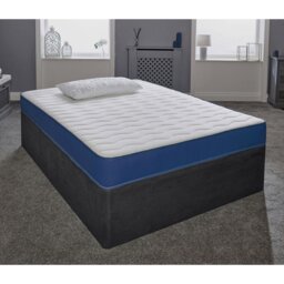Rackhams Hybrid Memory Foam & Pinna-Coil Mattress - Soft/Medium Cooltouch+ Breathable - Blue - 1 - 2ft6 Shorty Small Single Mattress (75cm x 175cm) - thumbnail 5