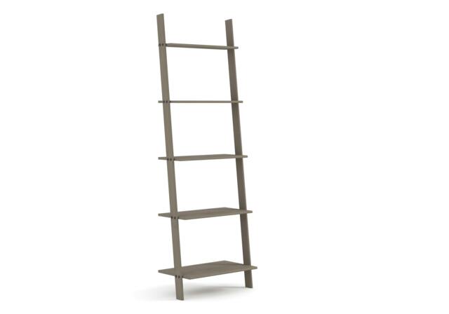 Rackhams Corona 5-Shelf Ladder Shelf Bookcase Unit - Grey Wax