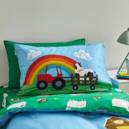 Rackhams Farmyard Animals Reversible Duvet Cover Set - Single - thumbnail 3