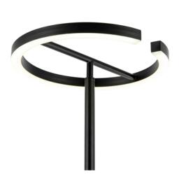 Rackhams RGB and CCT Modern LED Halo Ring Black Floor Lamp with Remote Control - thumbnail 3