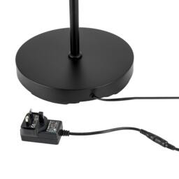 Rackhams RGB and CCT Modern LED Halo Ring Black Floor Lamp with Remote Control - thumbnail 5