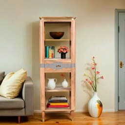Rackhams Alaina Acacia Wood 1 Drawers Open Bookcase - Wood - 1 - 60X40X175cm (LXDXH)