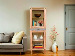 Rackhams Alaina Acacia Wood 1 Drawers Open Bookcase - Wood - 1 - 60X40X175cm (LXDXH) - thumbnail 5