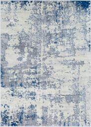 Rackhams Monaco-Abstract Blue Charcoal Grey Modern Marble Rug - 130 x 180 cm - thumbnail 2