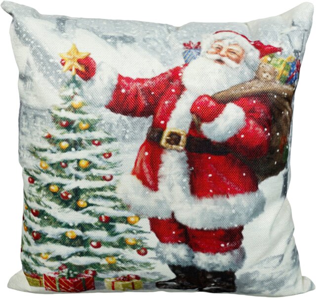 Rackhams Christmas Cushion, Santa & Tree (40x40cm) - image 1