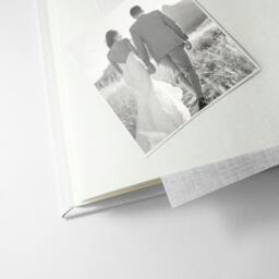 Rackhams Personalised White Leather Wedding Photo Album - Small - Script - thumbnail 6