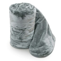Rackhams Mink Flannel Throw - 150cm x 200cm - Silver