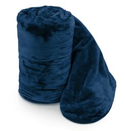 Rackhams Mink Flannel Throw - 150cm x 200cm - Silver - thumbnail 5