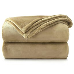 Rackhams Mink Flannel Throw - 150cm x 200cm - Silver - thumbnail 2