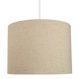 "Rackhams Contemporary and Sleek Taupe Textured 10"" Linen Fabric Drum Lamp Shade 60w Max" - thumbnail 6