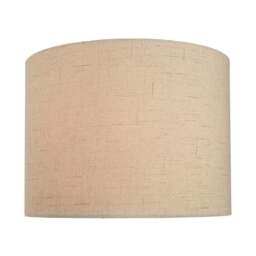"Rackhams Contemporary and Sleek Taupe Textured 10"" Linen Fabric Drum Lamp Shade 60w Max" - thumbnail 5