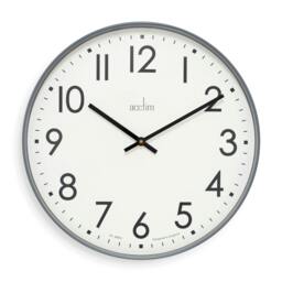 Rackhams Ashridge Large Wall Clock Quartz Contemporary Statement Dark Grey 50cm - thumbnail 1