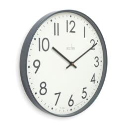 Rackhams Ashridge Large Wall Clock Quartz Contemporary Statement Dark Grey 50cm - thumbnail 2