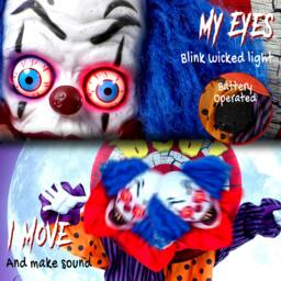 Rackhams 167 cm Life Size Animated Clown Halloween Decorations Outdoor Indoor - thumbnail 4