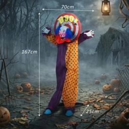 Rackhams 167 cm Life Size Animated Clown Halloween Decorations Outdoor Indoor - thumbnail 3
