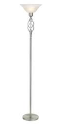 Rackhams Classic Knot Twist Floor Lamp Uplighter in Satin Chrome