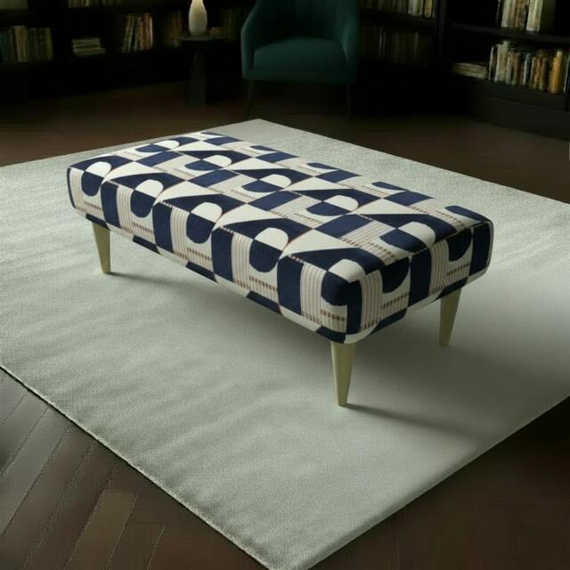 Rackhams Heavy Duty Upholstered Ottoman – Premium Non-Storage Designer Footstool for Living Room -  40 x 18 Inches (102 x 46cm) - image 1