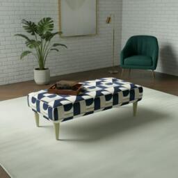 Rackhams Heavy Duty Upholstered Ottoman – Premium Non-Storage Designer Footstool for Living Room -  40 x 18 Inches (102 x 46cm) - thumbnail 4