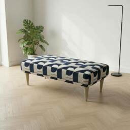 Rackhams Heavy Duty Upholstered Ottoman – Premium Non-Storage Designer Footstool for Living Room -  40 x 18 Inches (102 x 46cm) - thumbnail 2