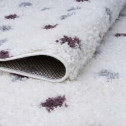 Rackhams Moodi Shaggy Grey/Purple Plumetis Rug - Ø 120 cm - thumbnail 5