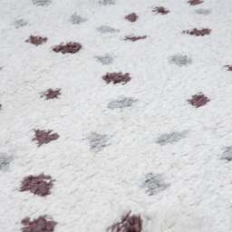 Rackhams Moodi Shaggy Grey/Purple Plumetis Rug - Ø 120 cm - thumbnail 4